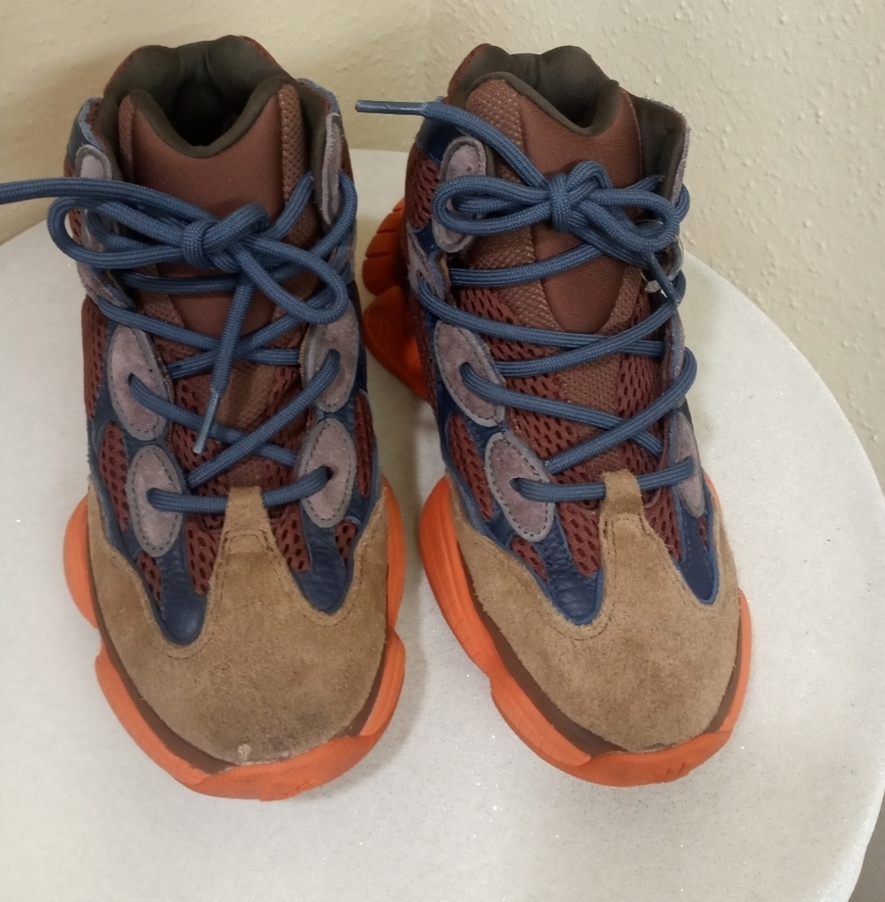 Kids' Brown and Blue Sneakers